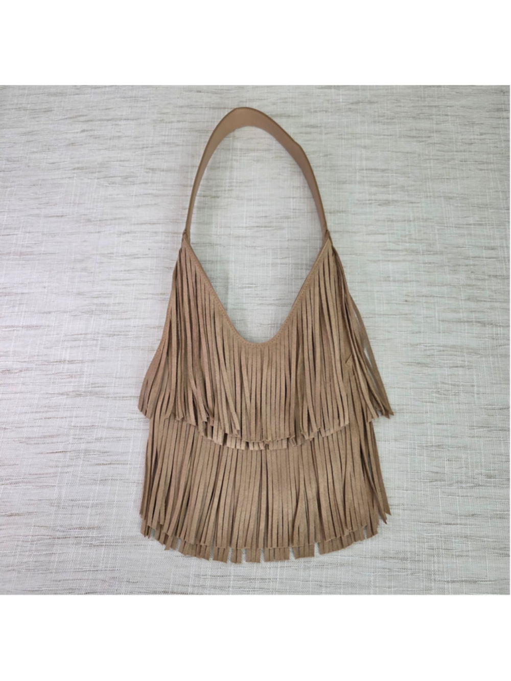 Madden NYC Beige Fringe Shoulder Bag NWOT
